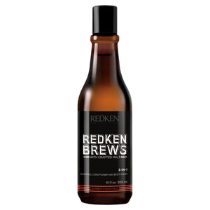 Redken Brews 3-In-1 Shampoo, Conditioner & Body Wash 300ml