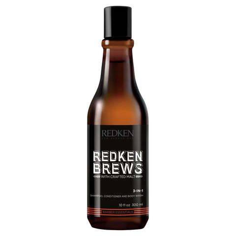 Redken Brews 3-In-1 Shampoo, Conditioner & Body Wash 300ml